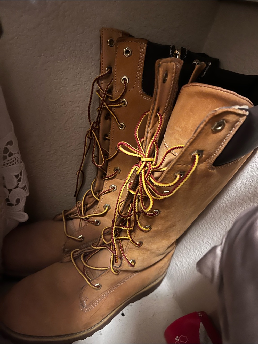 Timberland Women's Lace-Up Tall Work Boots in Wheat